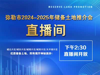 彌勒市2024-2025年儲備土地推介會